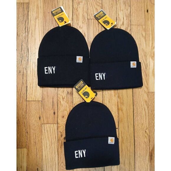 Carhartt mens navy dark blue black beanie hats lot if 3 - Picture 1 of 2